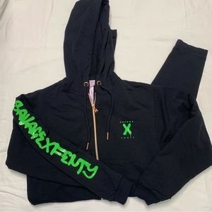 NWOT Savage X Fenty Forever Savage Black Hoodie Onesie